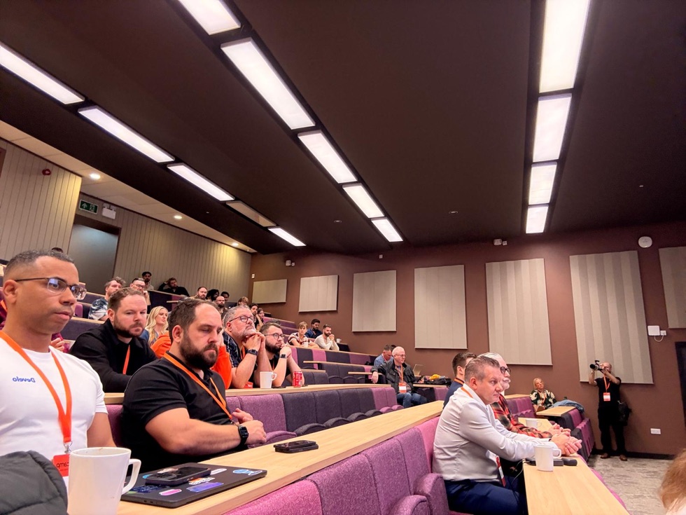 The audience in the lecture theatre at Mage Camp Manchester